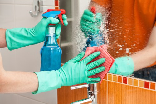 Deep carpet cleaning equipment removing dust and stains from carpet fibres