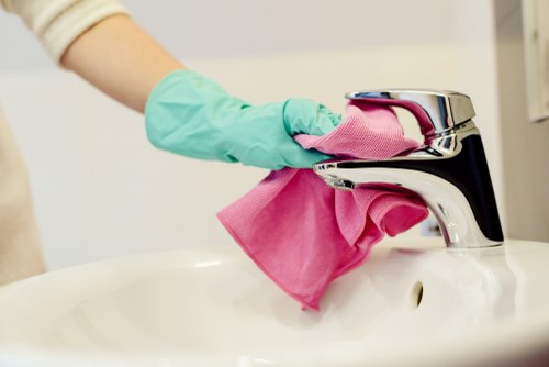 Professional upholstery cleaning for a fabric sofa